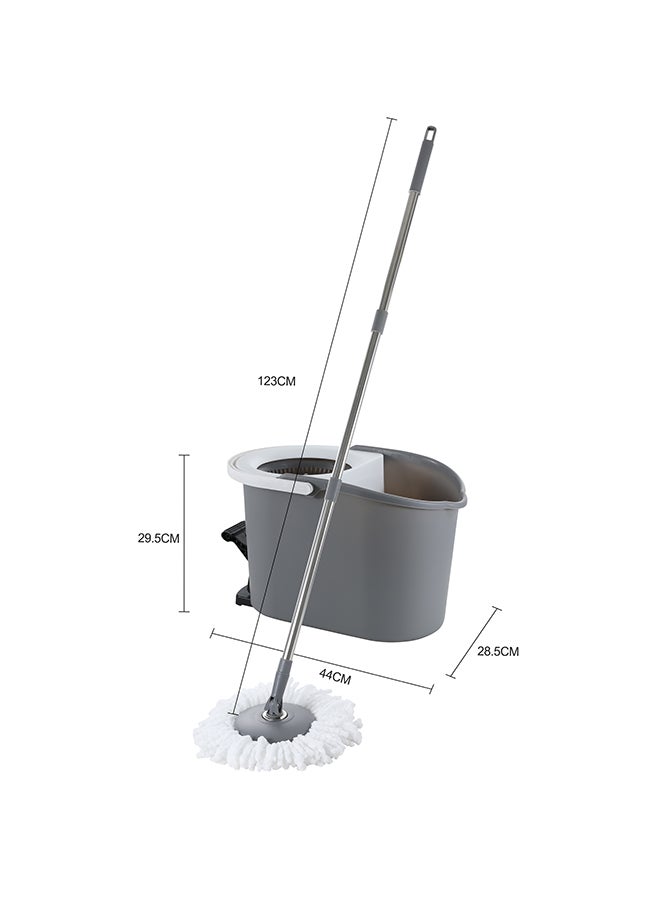 Amal مجموعة دلو وممسحة دوارة بزاوية 360 درجة مع مياه نظيفة ومتسخة منفصلة، ممسحة ودلو مع مجموعة عصر لتنظيف المنزل - Image 2